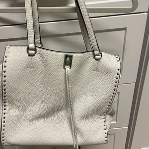 Off white leather tote bag. Rebecca Minkoff.